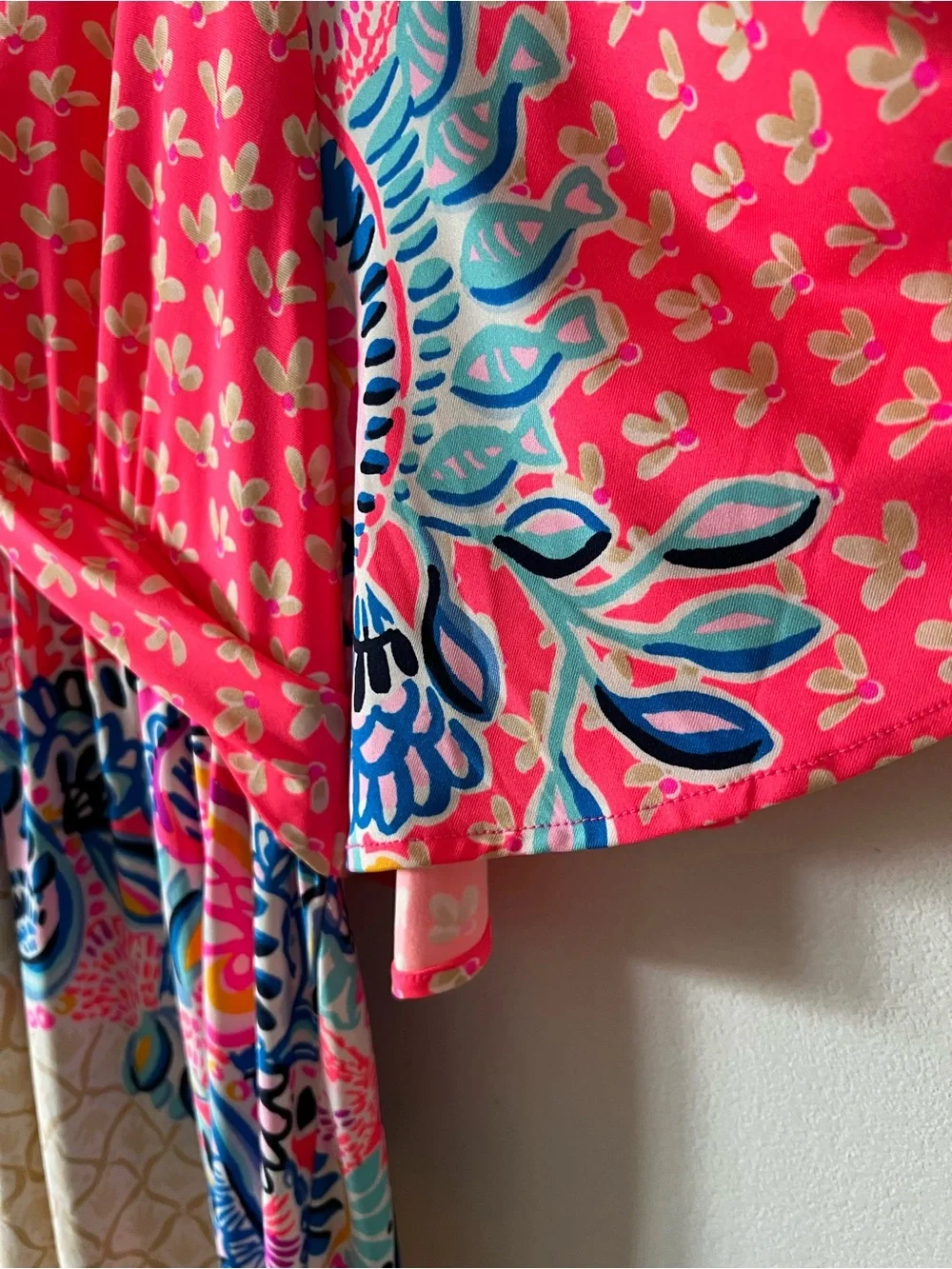 Lilly Pulitzer Minka Maxi Dress in the "Coral Spritz Beach Bungalow" Sz 14 - Picture 7 of 13